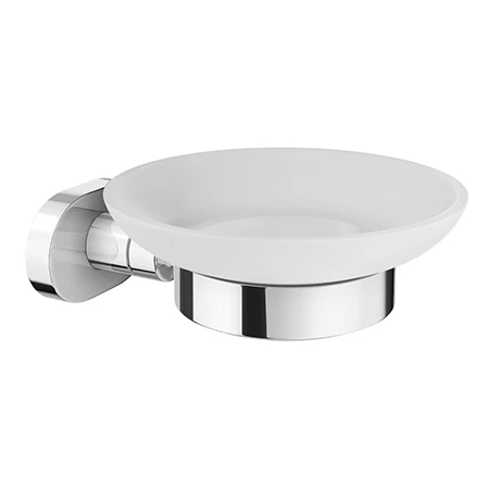 Cruze Bathrooms Cruze Frosted Glass Soap Dish & Holder - Chrome 3 Cruze Bathrooms Cruze Frosted Glass Soap Dish & Holder - Chrome
