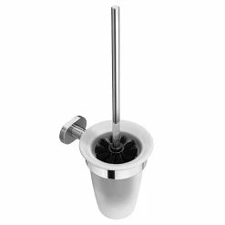 Cruze Bathrooms Cruze Frosted Glass Toilet Set Holder - Chrome