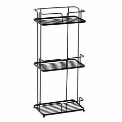 Cruze Bathrooms Cruze Black 3-Tier Freestanding Shower Caddy