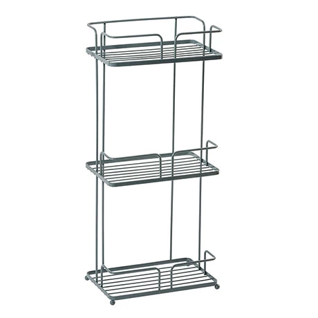 Cruze Bathrooms Cruze Grey 3-Tier Freestanding Shower Caddy 3 Cruze Bathrooms Cruze Grey 3-Tier Freestanding Shower Caddy