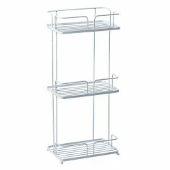 Cruze Bathrooms Cruze White 3-Tier Freestanding Shower Caddy