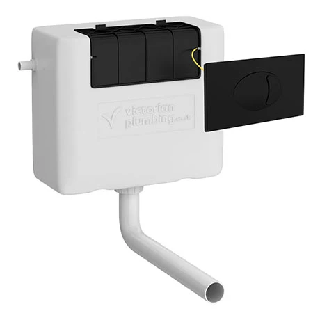 Cruze Bathrooms Cruze Dual Flush Concealed WC Cistern Incl. Large Matt Black Push Button Plate 3 Cruze Bathrooms Cruze Dual Flush Concealed WC Cistern Incl. Large Matt Black Push Button Plate