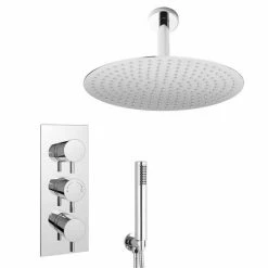 Cruze Bathrooms Cruze Shower Package (inc. 400mm Ceiling Mounted Head + Wall Mounted Handset)