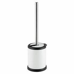 Cruze Bathrooms Cruze White Freestanding Toilet Brush & Holder