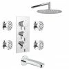 Cruze Bathrooms Cruze Modern Shower Package (Fixed Shower Head, 4 Body Jets + Bath Spout) 1 Cruze Bathrooms Cruze Modern Shower Package (Fixed Shower Head, 4 Body Jets + Bath Spout) -Cruze Bathrooms Shop CMSPPK p