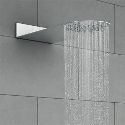Cruze Bathrooms Cruze Round Flat Fixed Shower Head (200 X 480mm)
