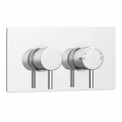 Cruze Bathrooms Cruze Twin Round Concealed Shower Valve - Chrome 15 Cruze Bathrooms Cruze Twin Round Concealed Shower Valve - Chrome -Cruze Bathrooms Shop CRSVC01 d6 460
