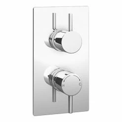Cruze Bathrooms Cruze Twin Round Concealed Shower Valve - Chrome