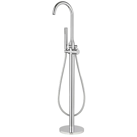 Cruze Bathrooms Cruze Modern Thermostatic Floor Mounted Freestanding Bath Shower Mixer - Chrome 3 Cruze Bathrooms Cruze Modern Thermostatic Floor Mounted Freestanding Bath Shower Mixer - Chrome