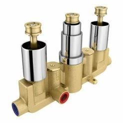 Cruze Bathrooms Cruze Round Triple Thermostatic Valve With Round Shower Head + Handset 10 Cruze Bathrooms Cruze Round Triple Thermostatic Valve With Round Shower Head + Handset -Cruze Bathrooms Shop CRTTVRSH d1 460