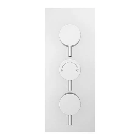 Cruze Bathrooms Cruze Round Triple Thermostatic Valve With Round Shower Head + Handset 8 Cruze Bathrooms Cruze Round Triple Thermostatic Valve With Round Shower Head + Handset - Image 7