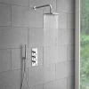 Cruze Bathrooms Cruze Round Triple Thermostatic Valve With Round Shower Head + Handset -Cruze Bathrooms Shop CRTTVRSH prod