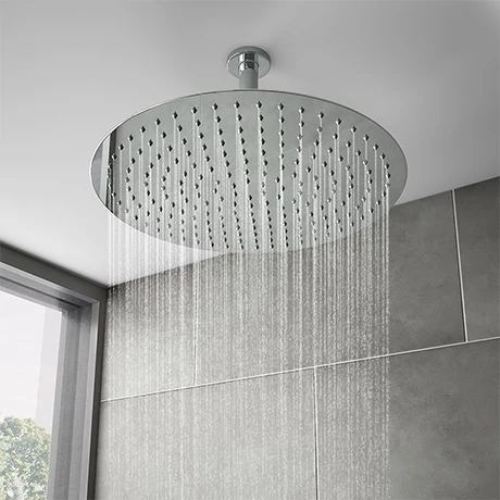Cruze Bathrooms Cruze Large 400mm Thin Round Shower Head + Ceiling Mounted Arm 3 Cruze Bathrooms Cruze Large 400mm Thin Round Shower Head + Ceiling Mounted Arm
