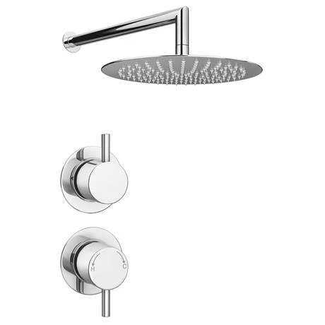 Cruze Bathrooms Cruze Round Concealed Individual Stop Tap + Thermostatic Control Valve With 300mm Shower Head 4 Cruze Bathrooms Cruze Round Concealed Individual Stop Tap + Thermostatic Control Valve With 300mm Shower Head - Image 2