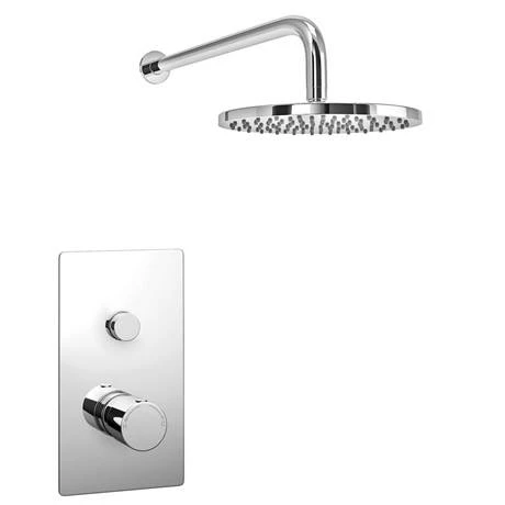 Cruze Bathrooms Cruze Round Concealed Push-Button Valve + Rainfall Shower Head 4 Cruze Bathrooms Cruze Round Concealed Push-Button Valve + Rainfall Shower Head - Image 2