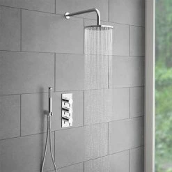 Cruze Bathrooms Cruze 200mm Fixed Round Shower Head + Wall Mounted Arm 7 Cruze Bathrooms Cruze 200mm Fixed Round Shower Head + Wall Mounted Arm -Cruze Bathrooms Shop CRZ RD H22 ARM detail3 460