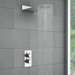 Cruze Bathrooms Cruze Round Shower Package With Concealed Valve + Flat Fixed Shower Head