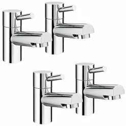 Cruze Bathrooms Cruze Modern Basin + Bath Tap Set