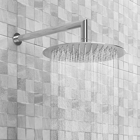 Cruze Bathrooms Cruze 300mm Ultra-Thin Round Shower Head + 90 Degree Bend Arm 3 Cruze Bathrooms Cruze 300mm Ultra-Thin Round Shower Head + 90 Degree Bend Arm