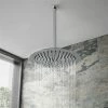 Cruze Bathrooms Cruze Ultra Thin Round Shower Head With Vertical Arm - 300mm 1 Cruze Bathrooms Cruze Ultra Thin Round Shower Head With Vertical Arm - 300mm -Cruze Bathrooms Shop CRZ3VSA n p