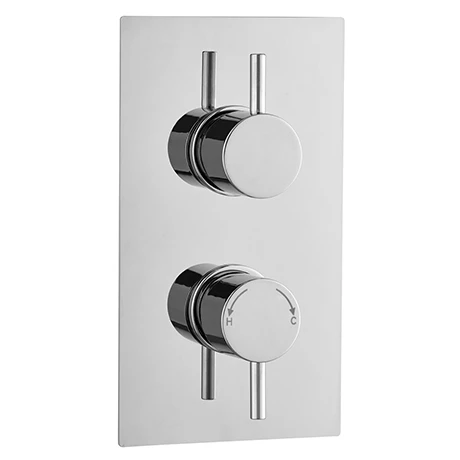 Cruze Bathrooms Cruze Round Thermostatic 3 Way Concealed Shower Valve With Diverter - Chrome 3 Cruze Bathrooms Cruze Round Thermostatic 3 Way Concealed Shower Valve With Diverter - Chrome