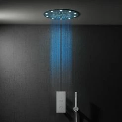 Cruze Bathrooms Cruze 400mm LED Round Shower Package With Concealed Valve + Handset
