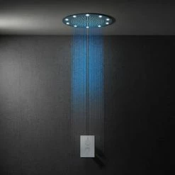 Cruze Bathrooms Cruze 400mm LED Illuminated Fixed Ceiling Mounted Round Shower Head 9 Cruze Bathrooms Cruze 400mm LED Illuminated Fixed Ceiling Mounted Round Shower Head -Cruze Bathrooms Shop CRZ4LEDR d5 460