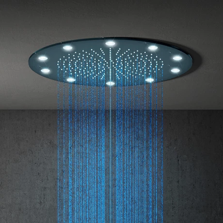 Cruze Bathrooms Cruze 400mm LED Illuminated Fixed Ceiling Mounted Round Shower Head 3 Cruze Bathrooms Cruze 400mm LED Illuminated Fixed Ceiling Mounted Round Shower Head