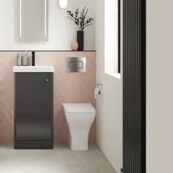 Cruze Bathrooms Cruze 400mm Curved Gloss Grey Vanity Unit 7 Cruze Bathrooms Cruze 400mm Curved Gloss Grey Vanity Unit -Cruze Bathrooms Shop CRZ4VG d2 460