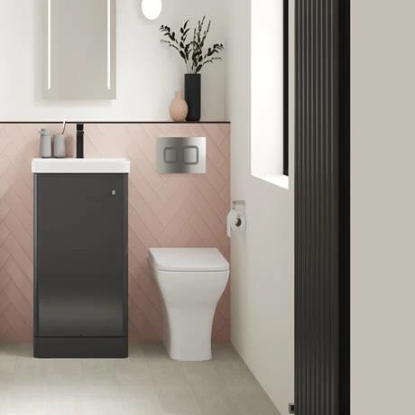Cruze Bathrooms Cruze 400mm Curved Gloss Grey Vanity Unit 5 Cruze Bathrooms Cruze 400mm Curved Gloss Grey Vanity Unit - Image 3