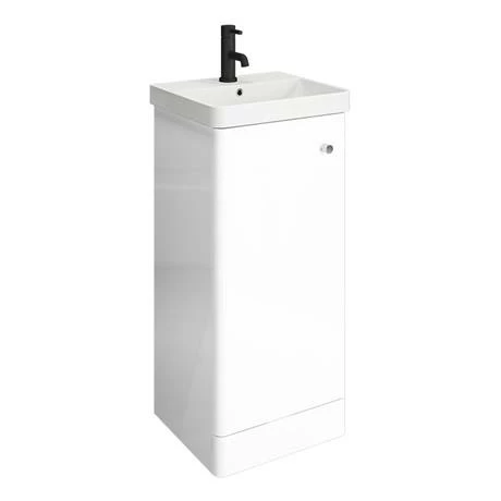 Cruze Bathrooms Cruze 400mm Curved Gloss White Vanity Unit 5 Cruze Bathrooms Cruze 400mm Curved Gloss White Vanity Unit - Image 3