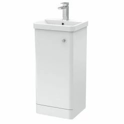 Cruze Bathrooms Cruze 400mm Curved Gloss White Vanity Unit