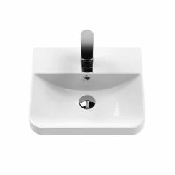 Cruze Bathrooms Cruze 400mm Curved Gloss White Wall Hung Vanity Unit -Cruze Bathrooms Shop CRZ4WHVW d3 460 1