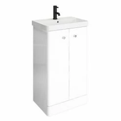 Cruze Bathrooms Cruze 500mm Curved Gloss White Vanity Unit 7 Cruze Bathrooms Cruze 500mm Curved Gloss White Vanity Unit -Cruze Bathrooms Shop CRZ5VW d2 460
