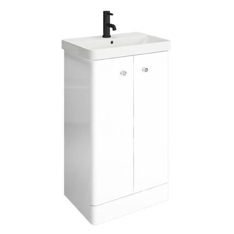 Cruze Bathrooms Cruze 500mm Curved Gloss White Vanity Unit 4 Cruze Bathrooms Cruze 500mm Curved Gloss White Vanity Unit - Image 3