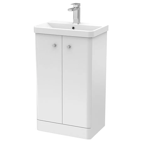 Cruze Bathrooms Cruze 500mm Curved Gloss White Vanity Unit 2 Cruze Bathrooms Cruze 500mm Curved Gloss White Vanity Unit