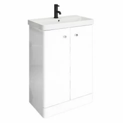 Cruze Bathrooms Cruze 600 Curved Floorstanding Vanity Unit + Close Coupled Toilet 10 Cruze Bathrooms Cruze 600 Curved Floorstanding Vanity Unit + Close Coupled Toilet -Cruze Bathrooms Shop CRZ6FSCC d2 460