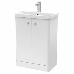 Cruze Bathrooms Cruze 600mm Curved Gloss White Vanity Unit