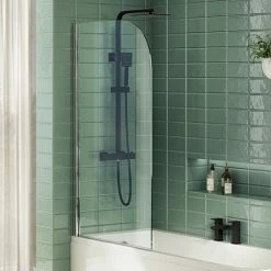 Cruze Bathrooms Cruze Hinged Curved Top Bath Screen (790 X 1400mm)