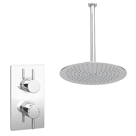 Cruze Bathrooms Cruze Twin Concealed Shower Valve Inc. Ultra Thin Head + Vertical Arm 3 Cruze Bathrooms Cruze Twin Concealed Shower Valve Inc. Ultra Thin Head + Vertical Arm