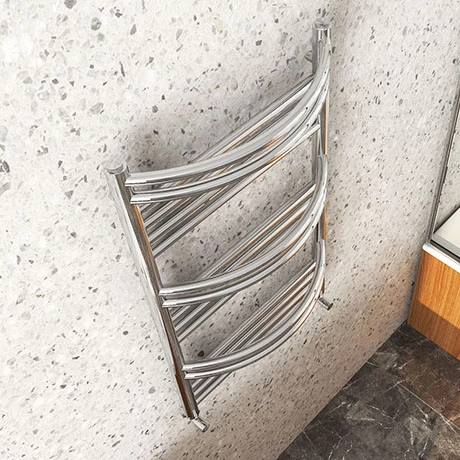 Cruze Bathrooms Cruze Curved Heated Towel Rail - W504mm X H850mm- Chrome 2 Cruze Bathrooms Cruze Curved Heated Towel Rail - W504mm X H850mm- Chrome