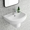 Cruze Bathrooms Cruze Basin + Semi Pedestal (550mm Wide - 1 Tap Hole) 1 Cruze Bathrooms Cruze Basin + Semi Pedestal (550mm Wide - 1 Tap Hole) -Cruze Bathrooms Shop CZ550BSP prod