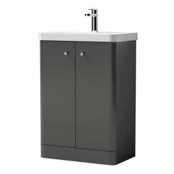 Cruze Bathrooms Cruze B-Shaped Shower Bath Suite - 1700mm With Grey Vanity Unit And Toilet -Cruze Bathrooms Shop CZSBS17G d5 460