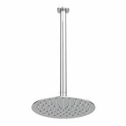 Cruze Bathrooms Cruze Chrome Shower System (Valve Incl. 200mm Ceiling Mounted Head + Slide Rail Kit With Handset) -Cruze Bathrooms Shop CZSP2CHC d2 460
