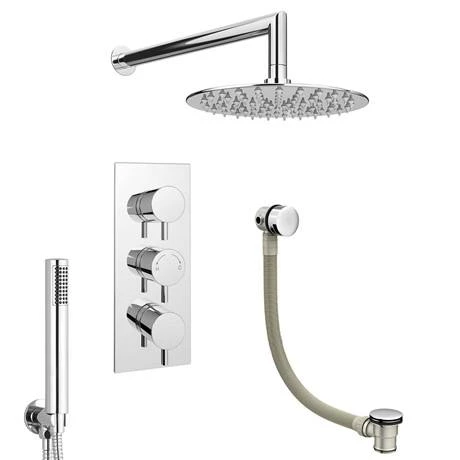 Cruze Bathrooms Cruze Shower Package (Rainfall Wall Mounted Head, Handset + Freeflow Bath Filler) 7 Cruze Bathrooms Cruze Shower Package (Rainfall Wall Mounted Head, Handset + Freeflow Bath Filler) - Image 5