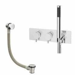Cruze Bathrooms Cruze Round Concealed Thermostatic Shower Valve W. Handset + Freeflow Bath Filler 11 Cruze Bathrooms Cruze Round Concealed Thermostatic Shower Valve W. Handset + Freeflow Bath Filler -Cruze Bathrooms Shop CZSVHCF d4 460