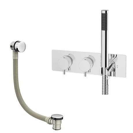 Cruze Bathrooms Cruze Round Concealed Thermostatic Shower Valve W. Handset + Freeflow Bath Filler 7 Cruze Bathrooms Cruze Round Concealed Thermostatic Shower Valve W. Handset + Freeflow Bath Filler - Image 5