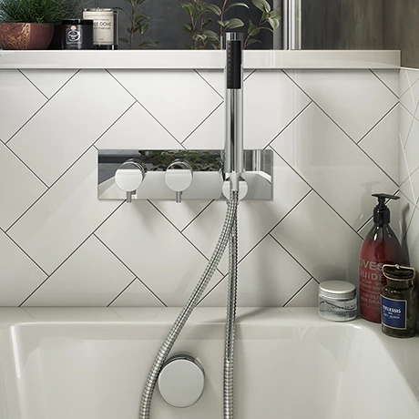 Cruze Bathrooms Cruze Round Concealed Thermostatic Shower Valve W. Handset + Freeflow Bath Filler 3 Cruze Bathrooms Cruze Round Concealed Thermostatic Shower Valve W. Handset + Freeflow Bath Filler