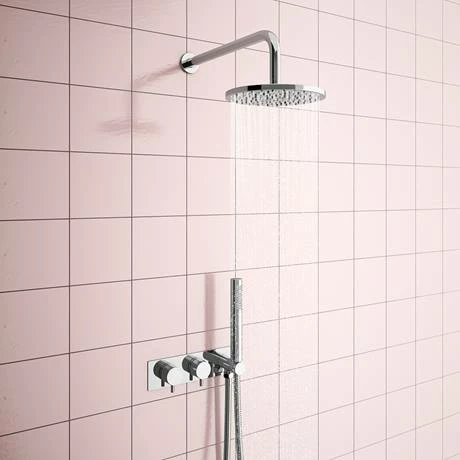 Cruze Bathrooms Cruze Round Wall Mounted Thermostatic Shower Valve With Handset 6 Cruze Bathrooms Cruze Round Wall Mounted Thermostatic Shower Valve With Handset - Image 4