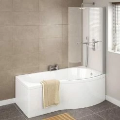 Cruze Bathrooms Cruze B Shaped Shower Bath - 1700mm Inc. Screen With Rail & Panel 8 Cruze Bathrooms Cruze B Shaped Shower Bath - 1700mm Inc. Screen With Rail & Panel -Cruze Bathrooms Shop Cruze B Shaped Shower Bath 1700mm inc Screen with Rail Panel detail3 460